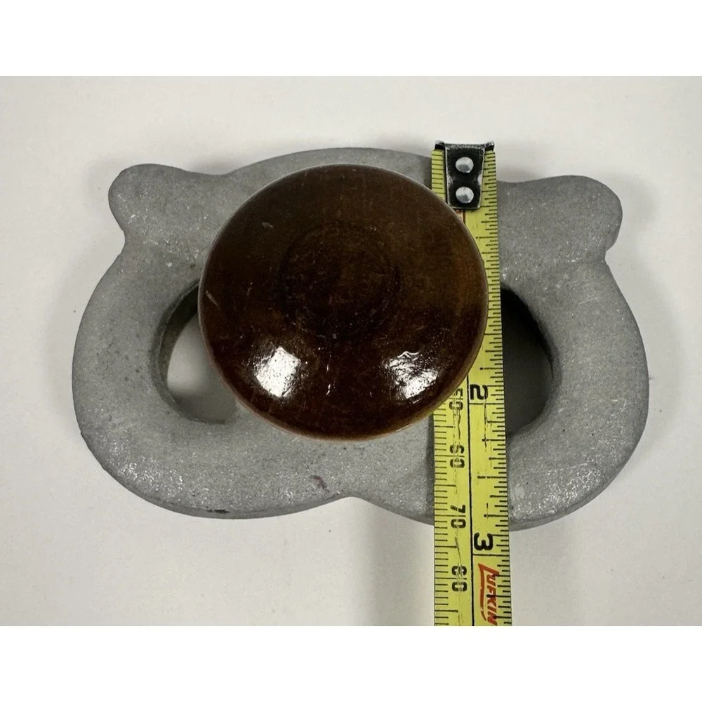 Vintage Cast Aluminum Pretzel Press Cookie Cutter with Wooden Handle